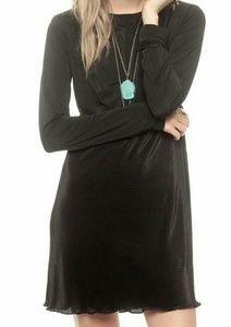 Vintage 90s black rayon dress